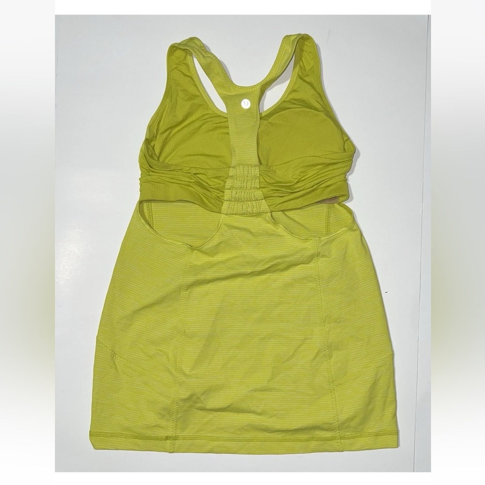 Lululemon Women’s Yellow Workout Tank With Cutouts Size 4 - Picture 1 of 5
